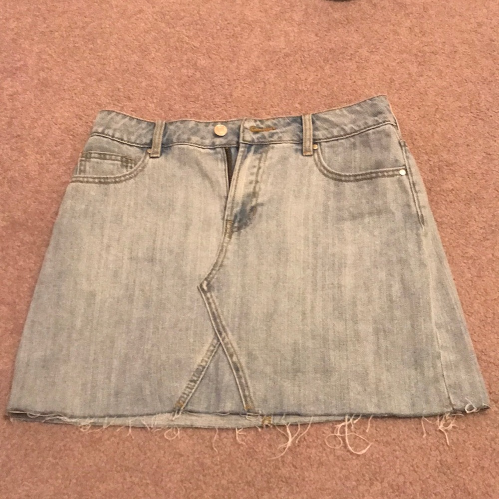 Light denim skirt